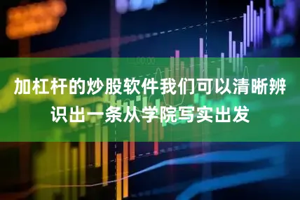 加杠杆的炒股软件我们可以清晰辨识出一条从学院写实出发